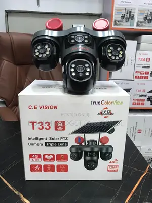 T33 Solar Three Lens PTZ Camera V380 App