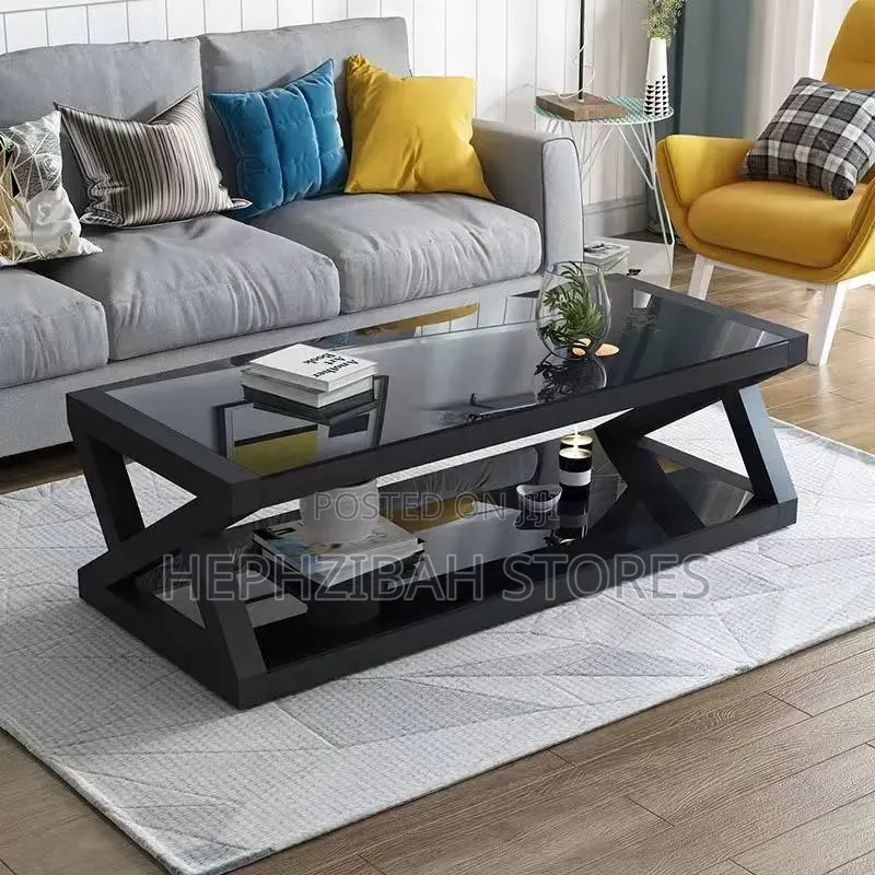Modern Aesthetic Coffee Table 2 Tier Centre Table With Storage Option