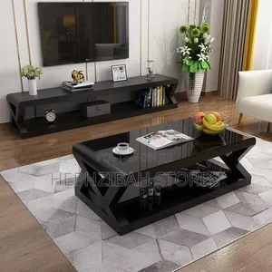 Modernluxury Tv Console Table and Centre Coffee Table With Storage