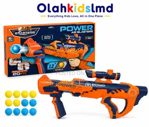 Power Air Blaster Gun Toy – Pump Action With 12 Eva Balls, Ages 6+