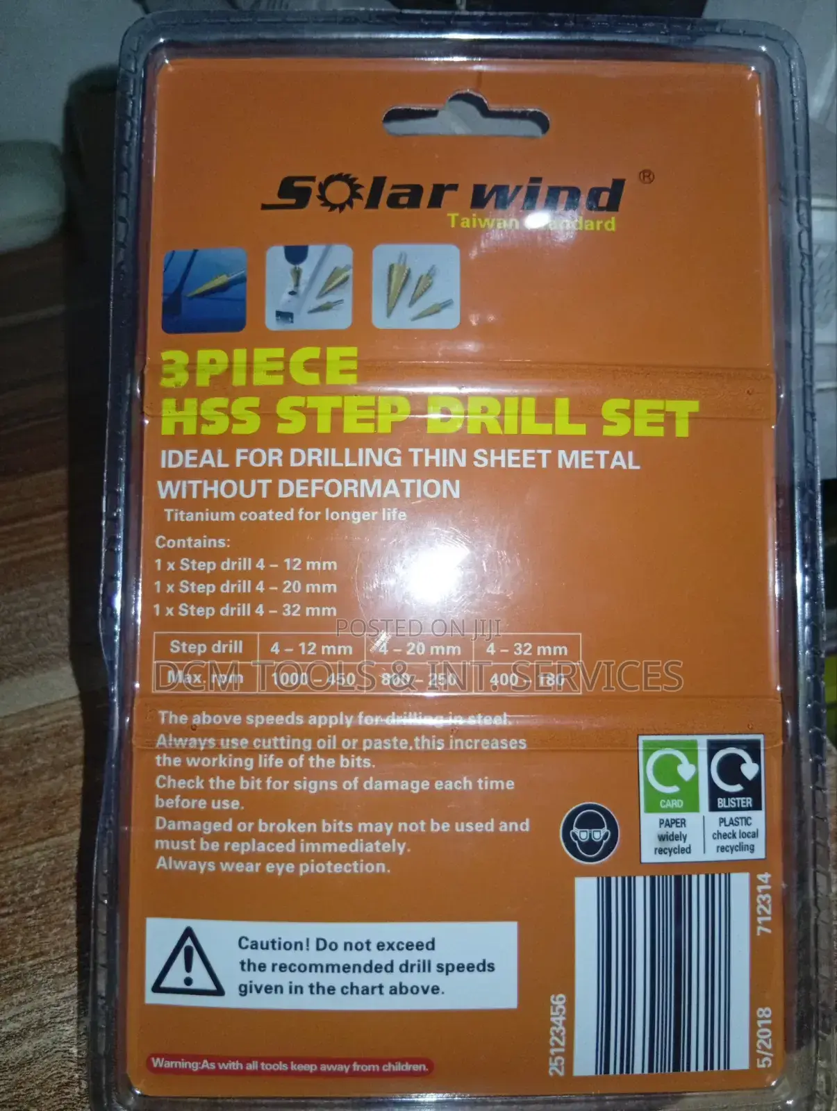 3pcs HSS Step Drill Set