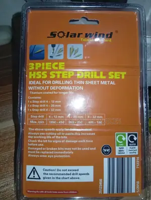 3pcs HSS Step Drill Set