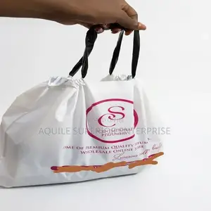 Packaging Drawstring Bags Printing With One Colour; Small (12x16in)