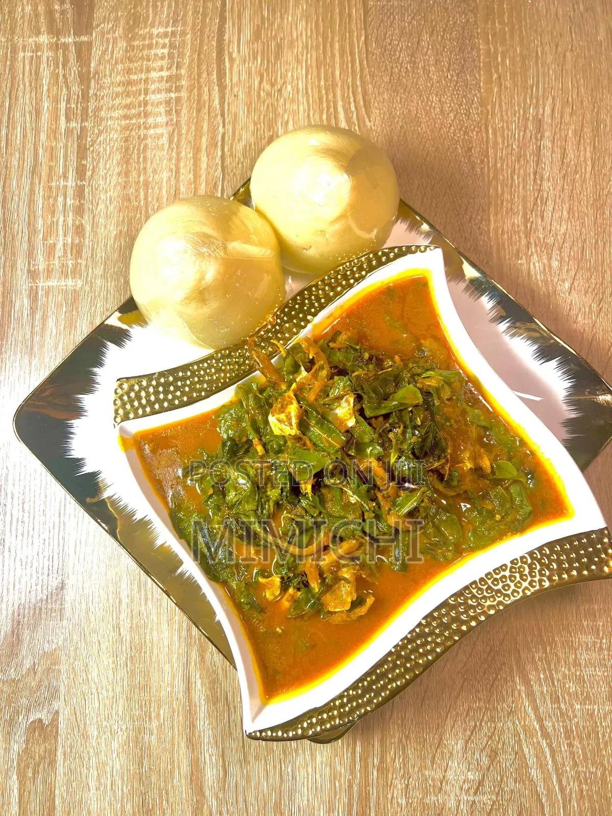 Oha Soup and Swallow With Mea