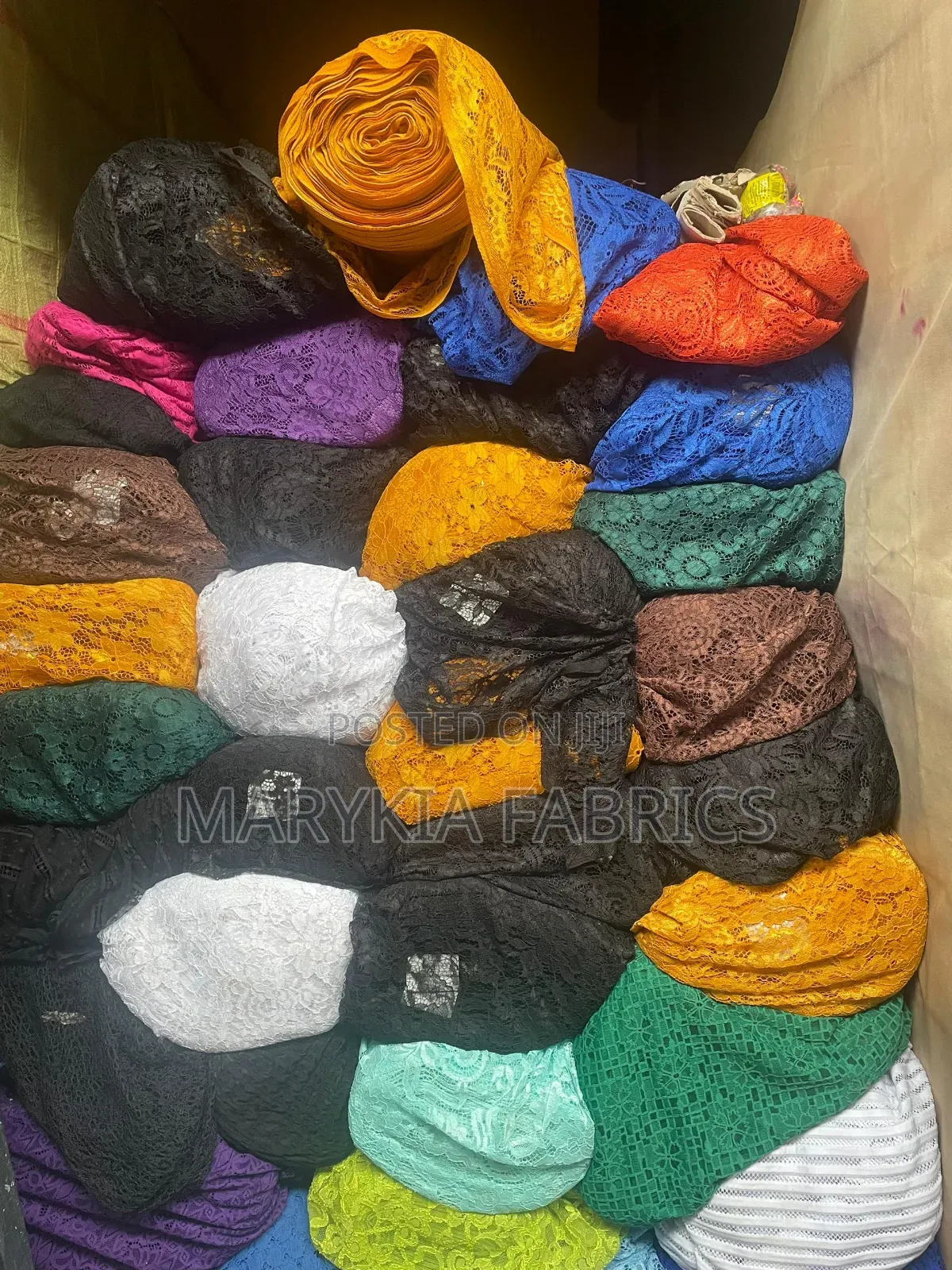 Embroidered Cord Lace Fabric
