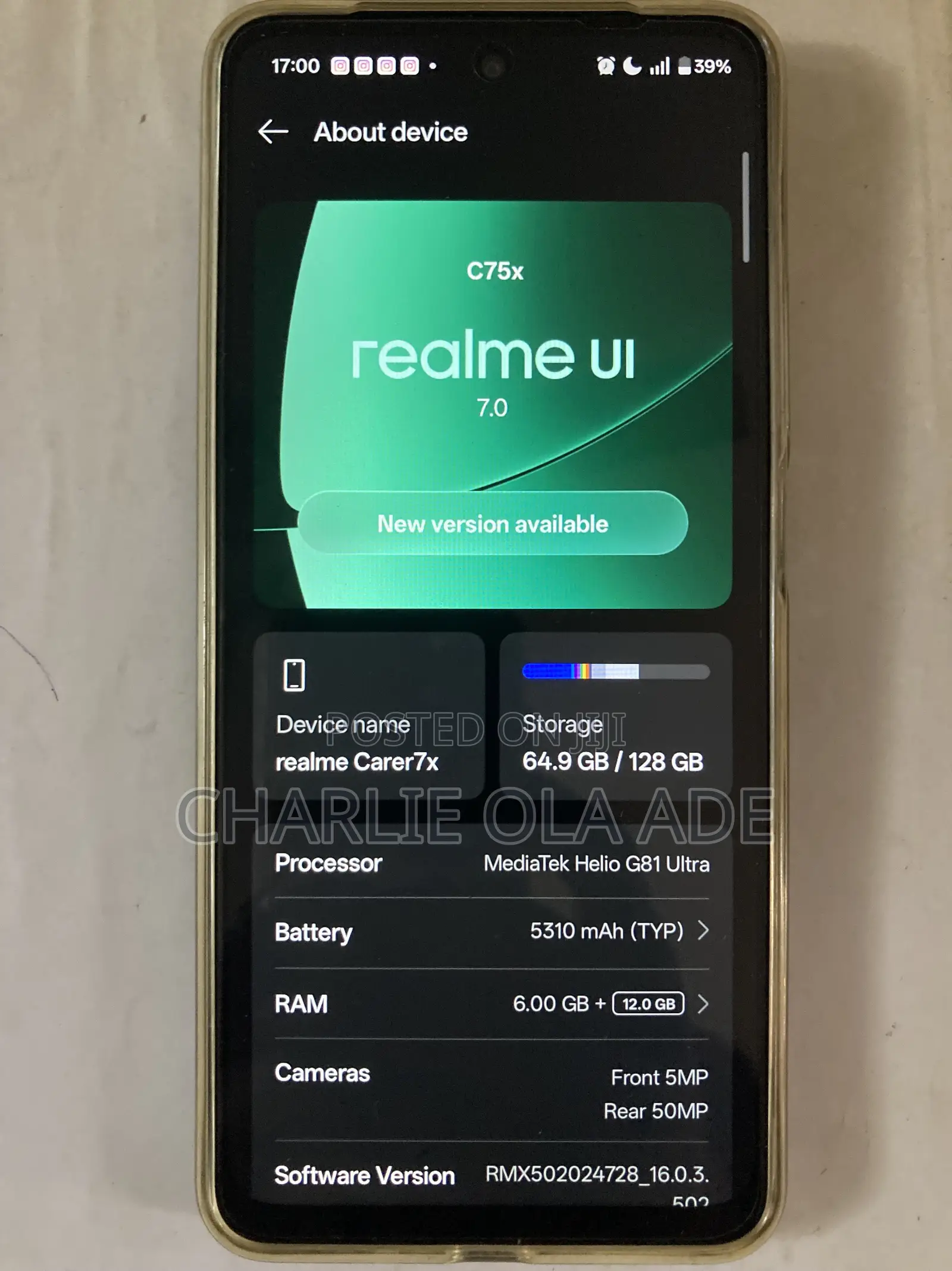 Realme C75x 128 GB Blue