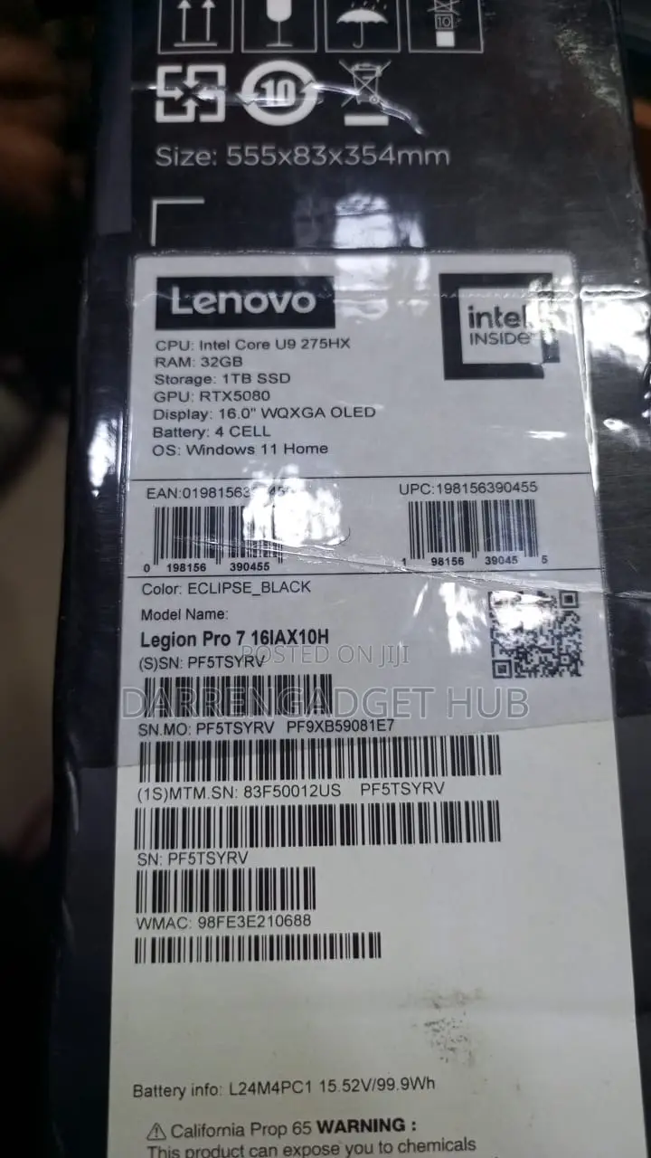 Laptop Lenovo Legion 7 32GB Intel Core Ultra 9 SSD 1T