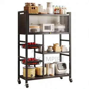 Foldable Multi-Layer Storage Rack Living Room Sofa Mobile Snack Rack