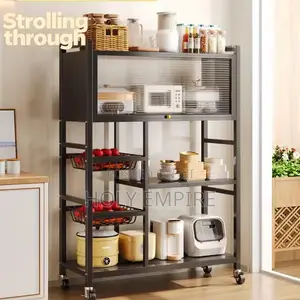 Foldable Multi-Layer Storage Rack Living Room Sofa Mobile Snack Rack