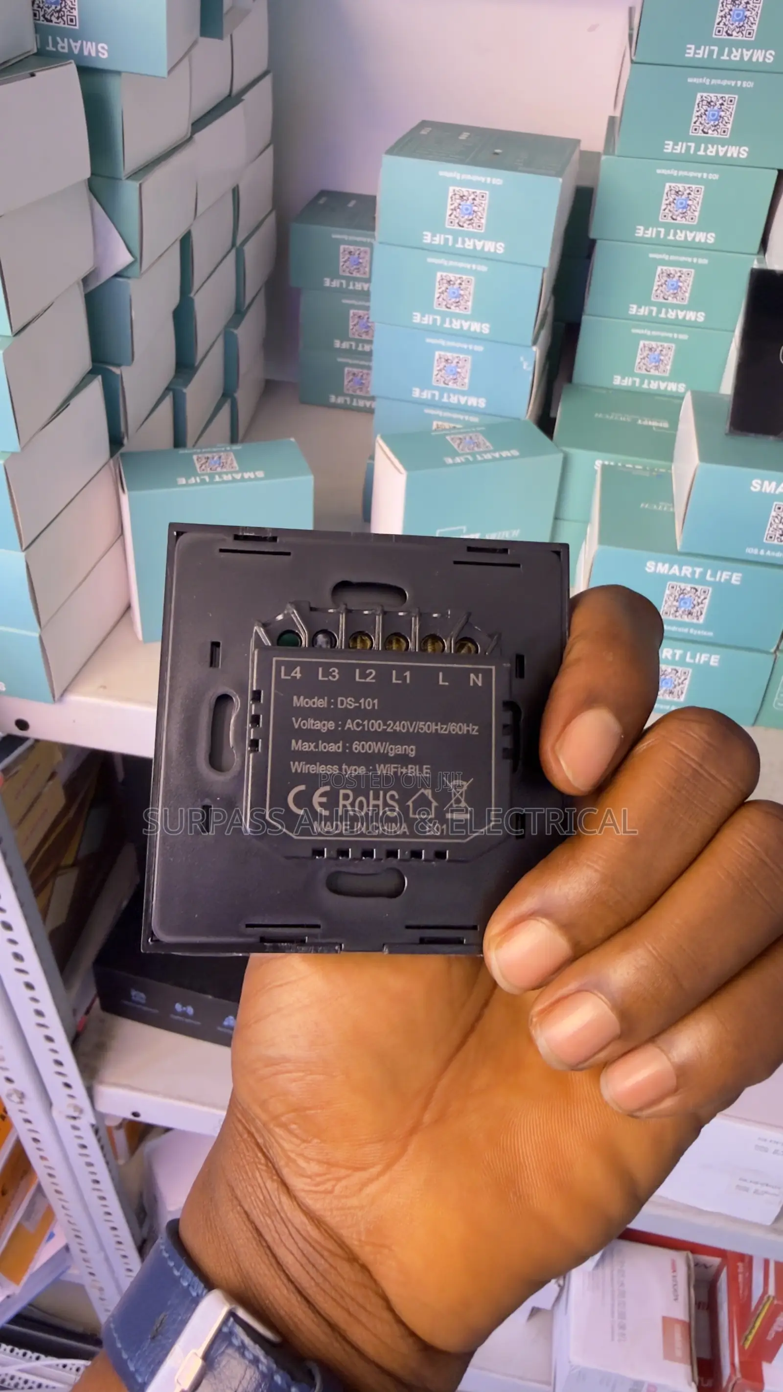 2 Gang Smart Switch Black