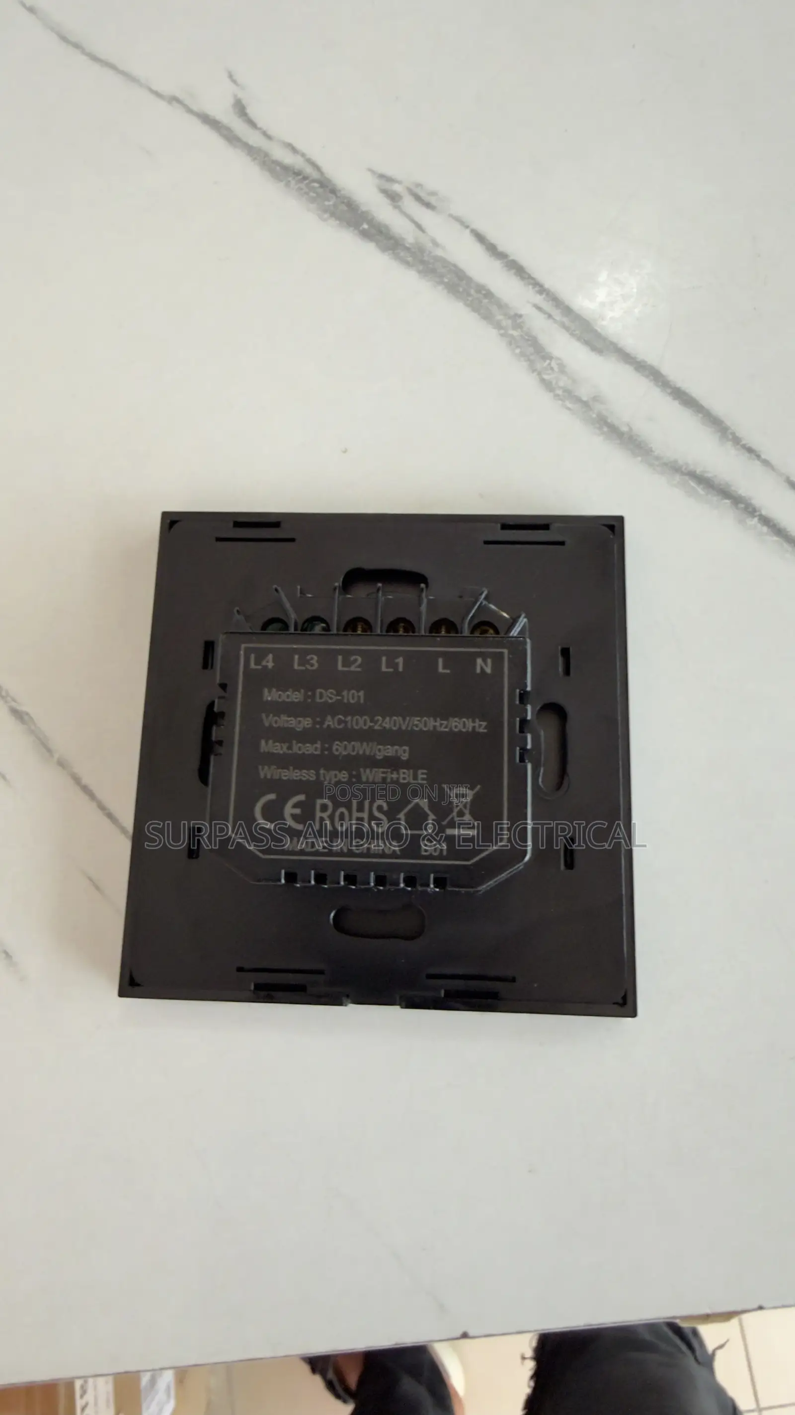 2 Gang Smart Switch Black