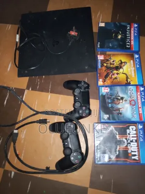 Ps4 Slim 500gb + 2 Controllers + 4 Games | Ikotun