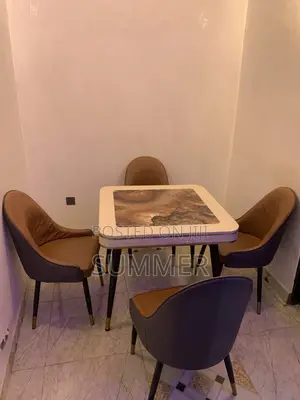 4 Seater Foreign Marble Top Dining Table Set