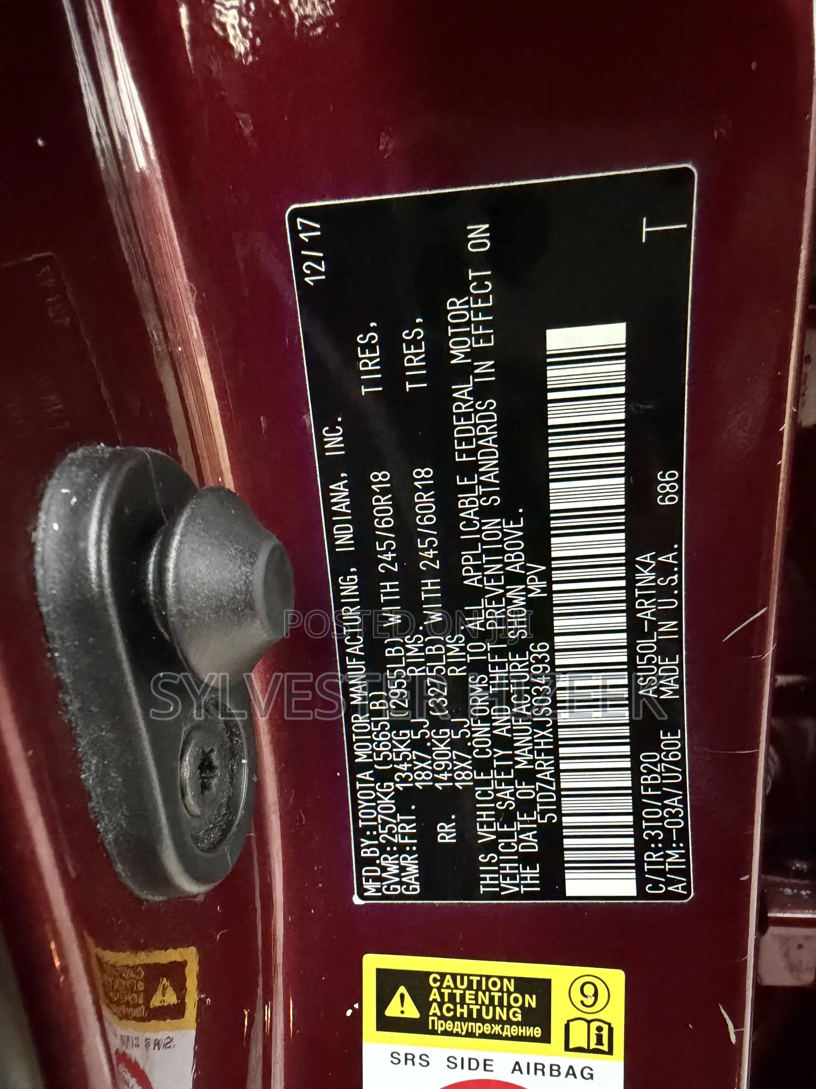 Toyota Highlander 2018 Red
