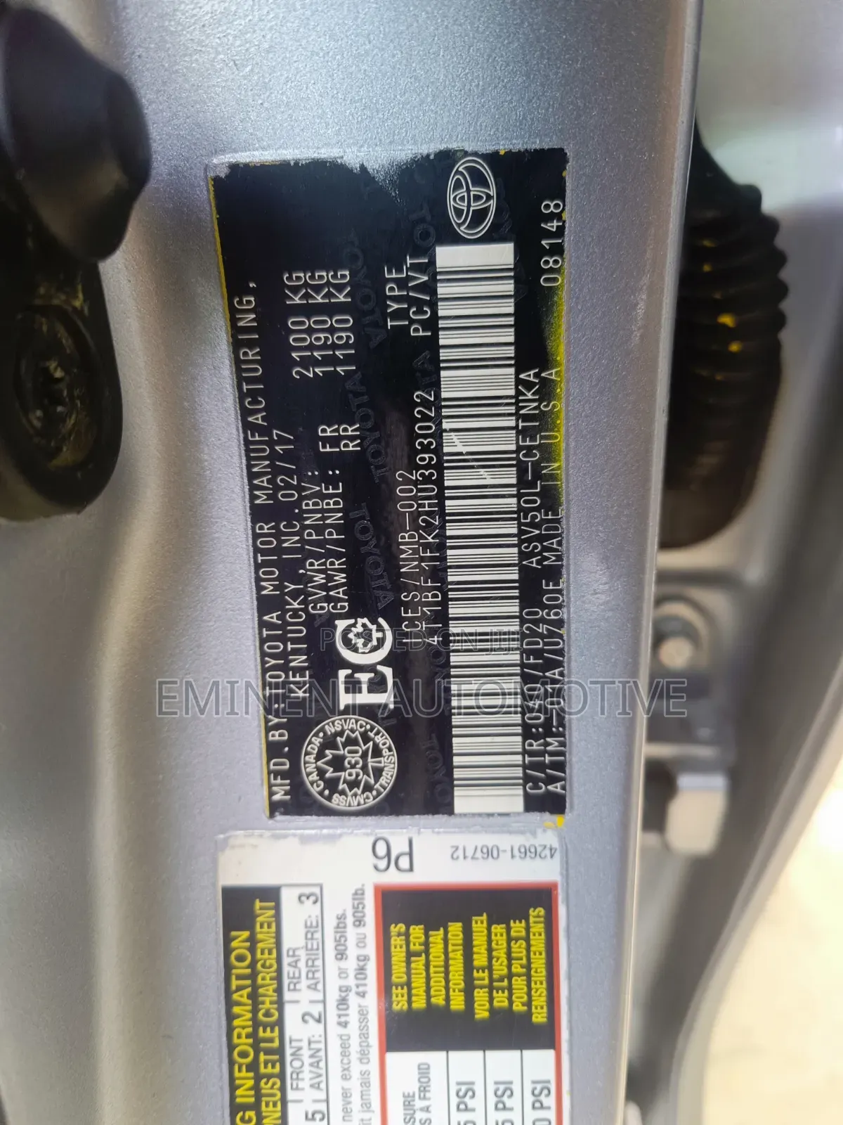 Toyota Camry 2017 Silver
