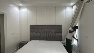 Modern Bed Frame With Premium Off-White MFC Wall Panel