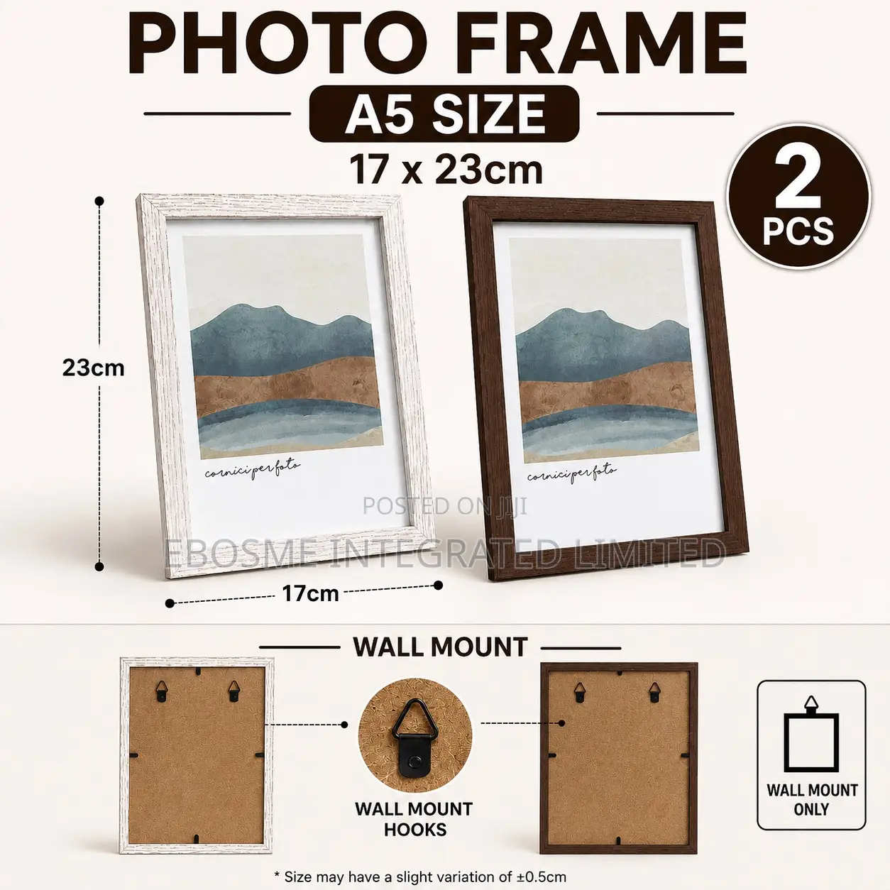 A5 Photo Frame 17cm X 23 Cm (2pcs)