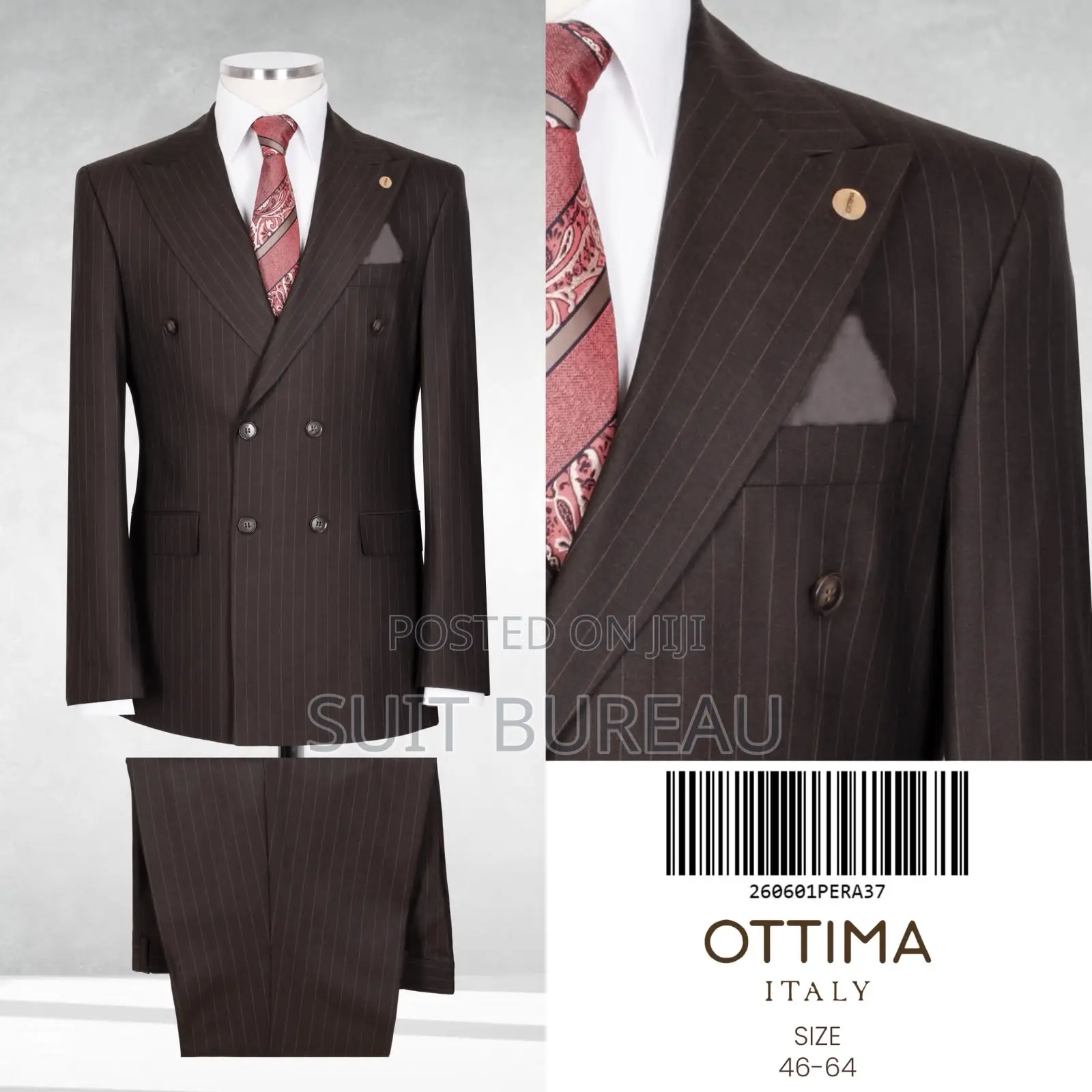 Men's Luxury Double Breasted 2 Piece Suit