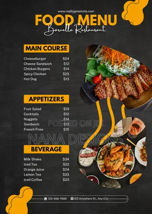 Food Menu Design