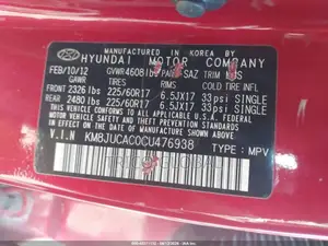 Hyundai Tucson GLS AWD 2012 Red