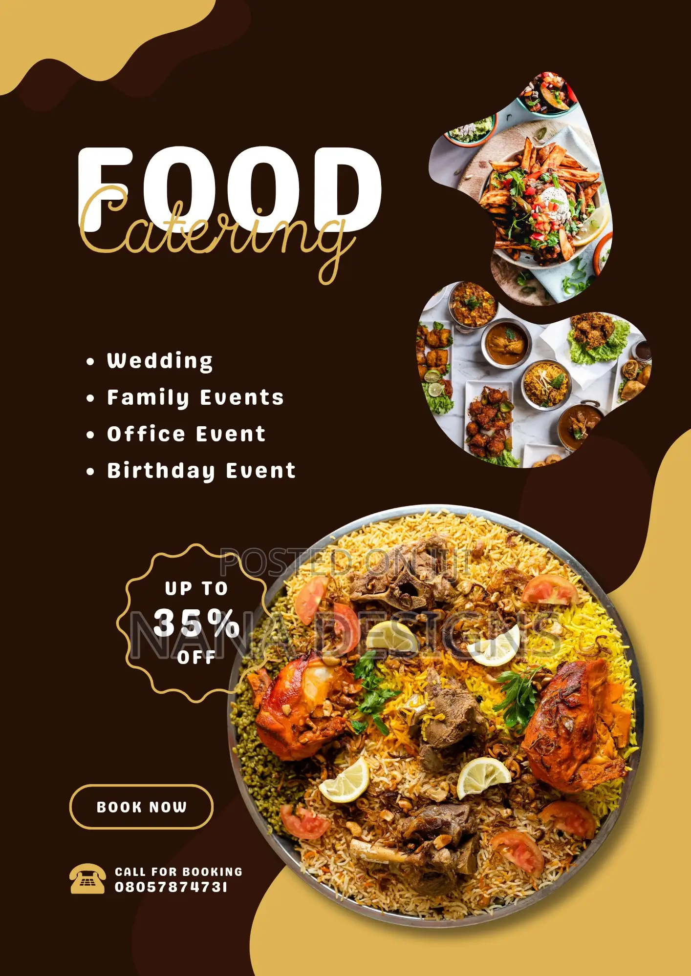 Food Flyer Design for Restaurant, Vendors and Catering