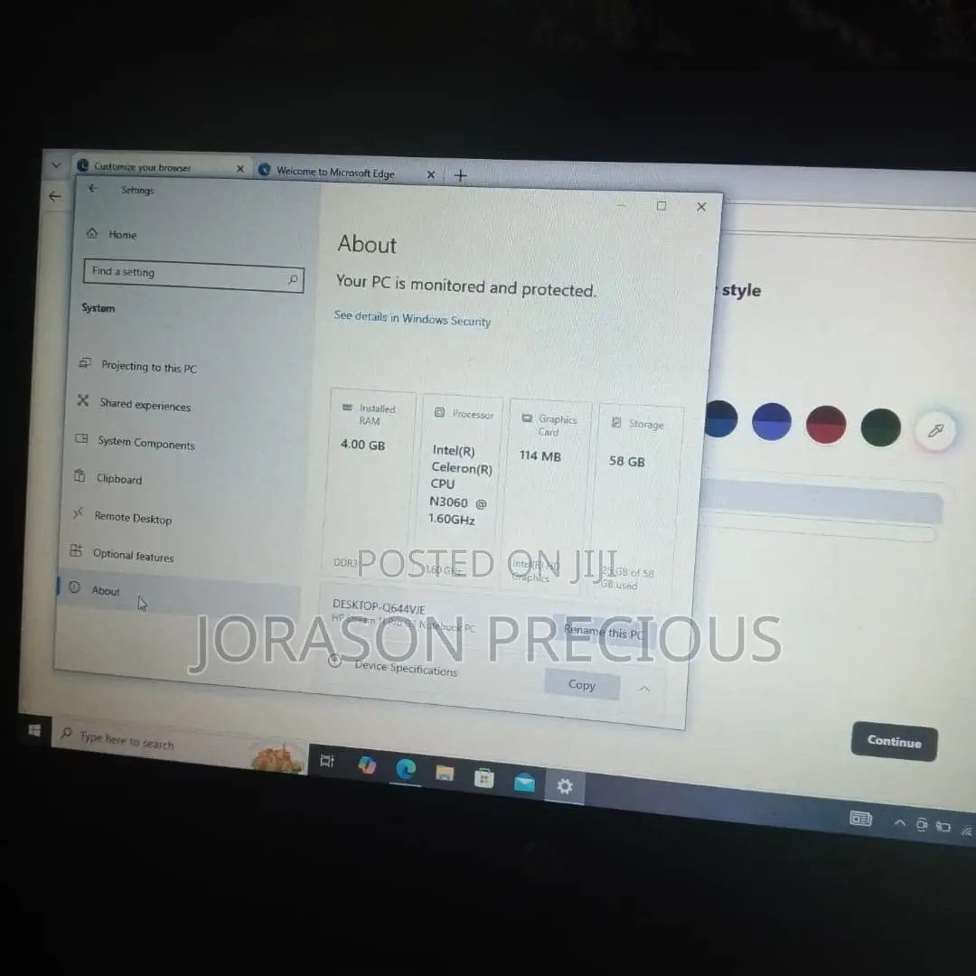 Laptop HP Stream 11 Pro G3 4GB Intel Core i5 SSD 32GB