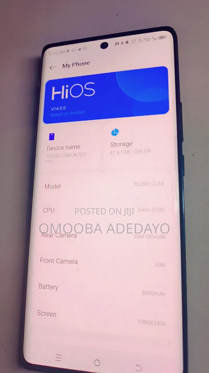 Tecno Camon 30S Pro 256 GB Black
