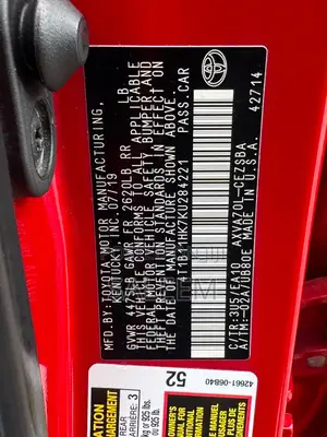 Toyota Camry 2019 Red