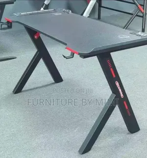 Ergonomic RGB Led Gaming Table / Computer Desk – Carbon Fiber