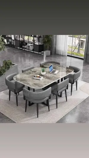 Mable Top (6) Six Seaters Dining Set