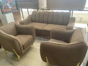 Sofa Sets Cream Colour and Can Take 7 Persons
