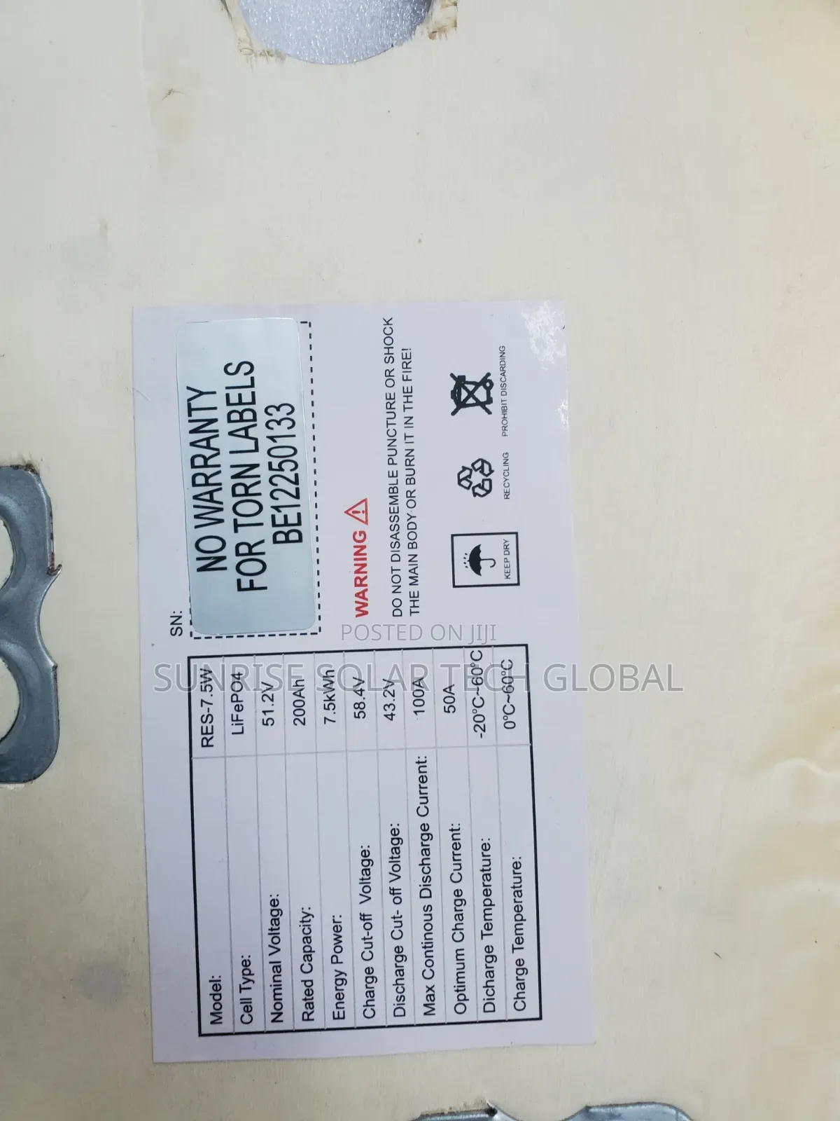 7.5kwh 48v Hyper Lithium Ion Battery