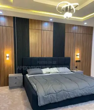 Well Designed Bed Frame With Side Cupboards With Drawers