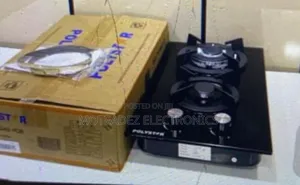 Polystar 2 Burners 8mm Tempered Glass Top Cabinet Induction Gas Cooker