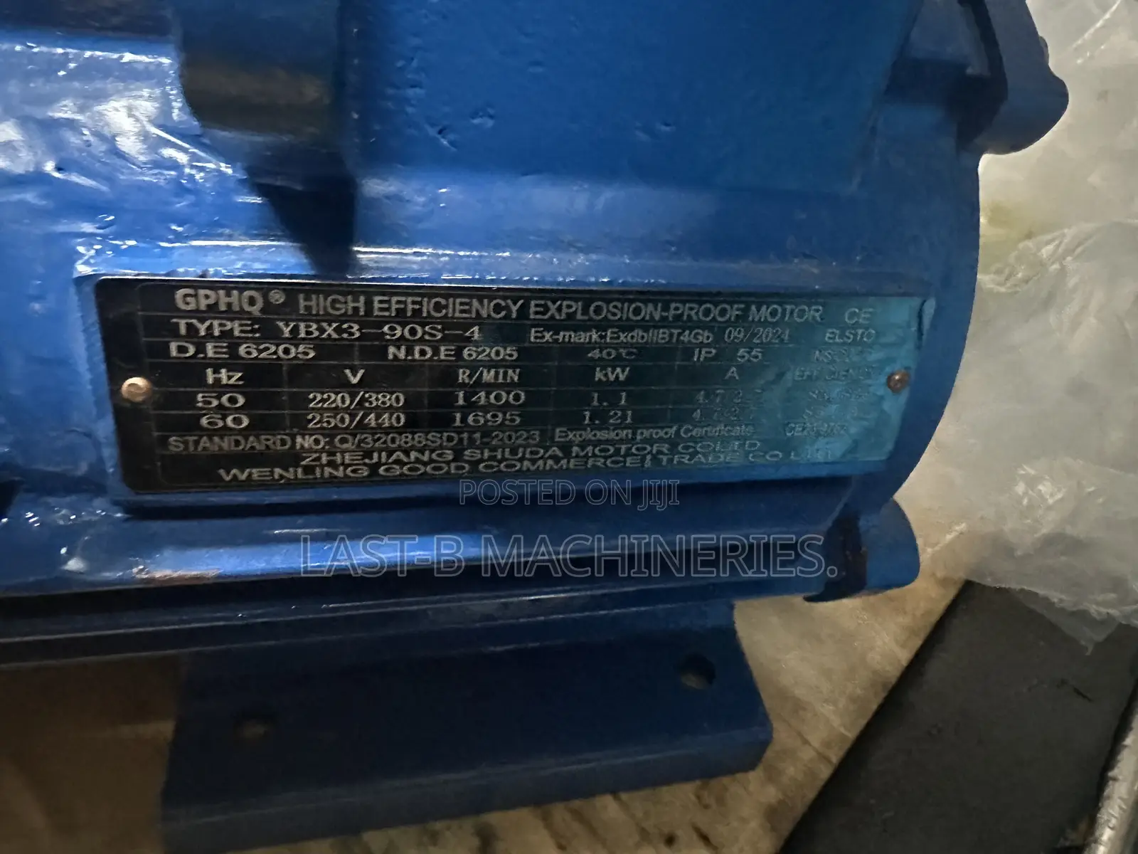 Frame Proof Electric Motor 1.5kw