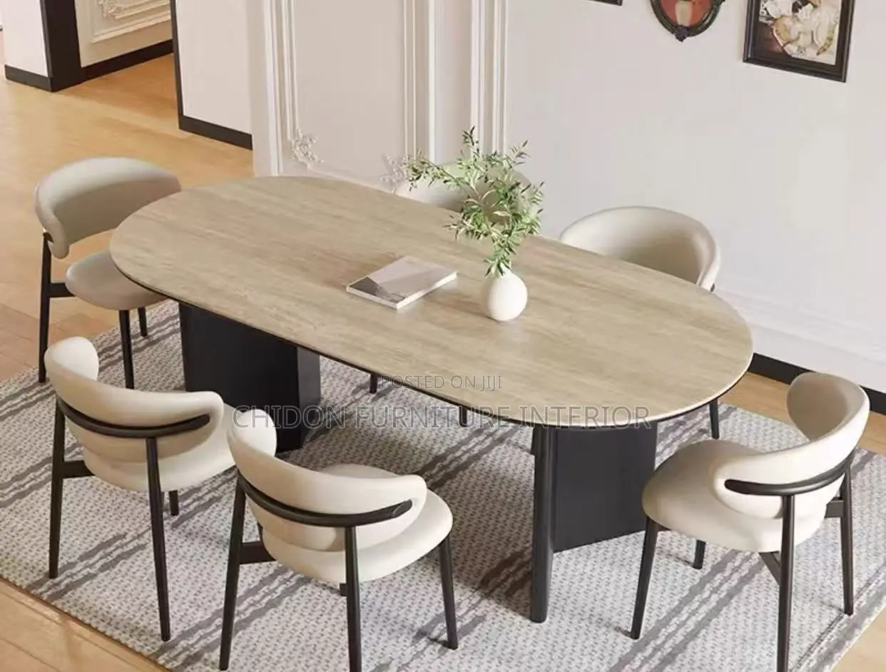 2026 New Retro Solid Wood Rock Slab Dining Table