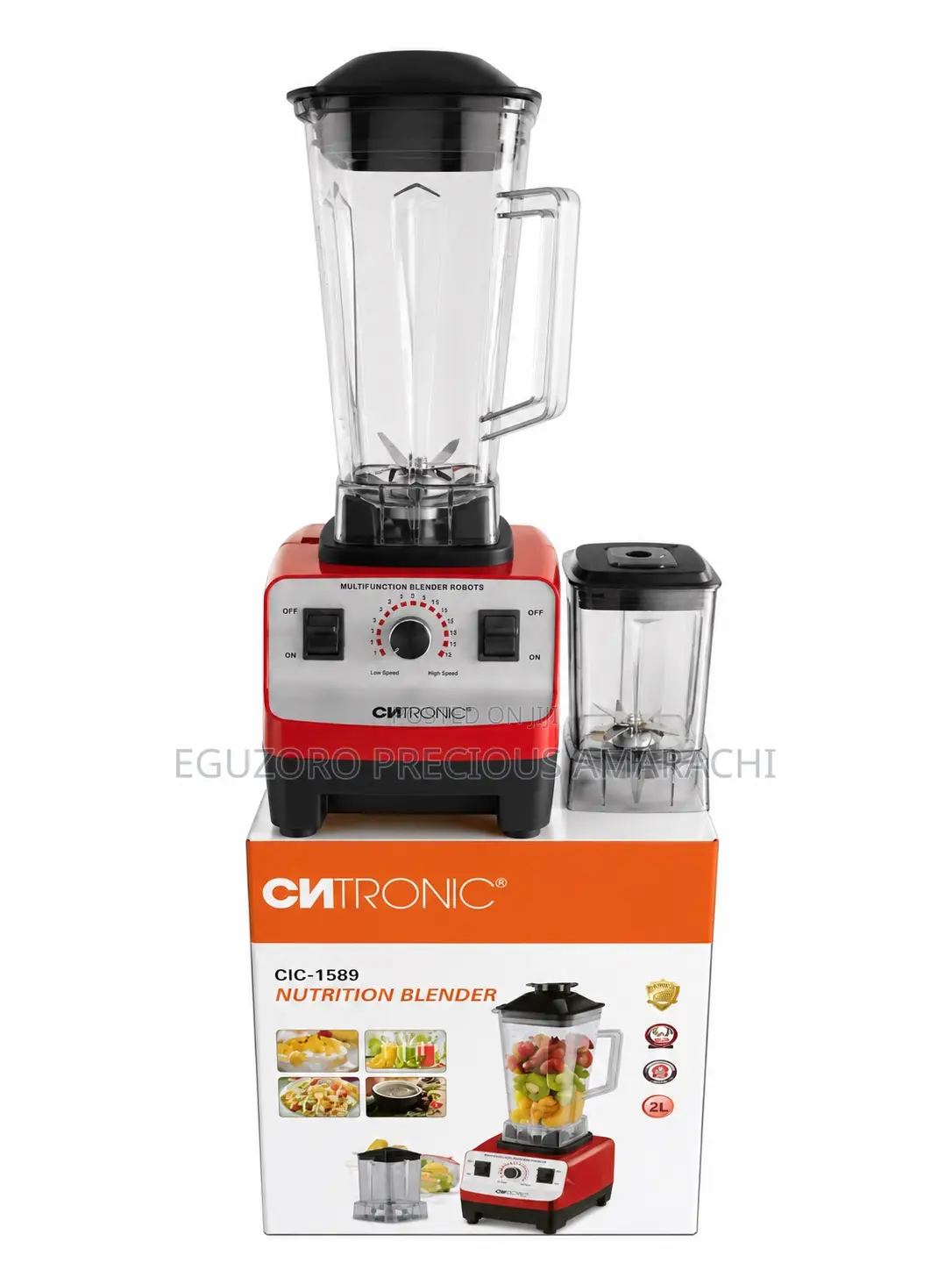 2l Cntronic Double Cups Nutrition Blender-4500w