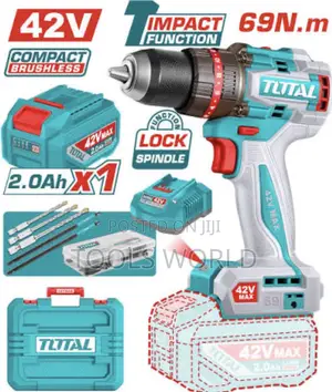 Total 42v 69nm Brushless Cordless Impact Drill