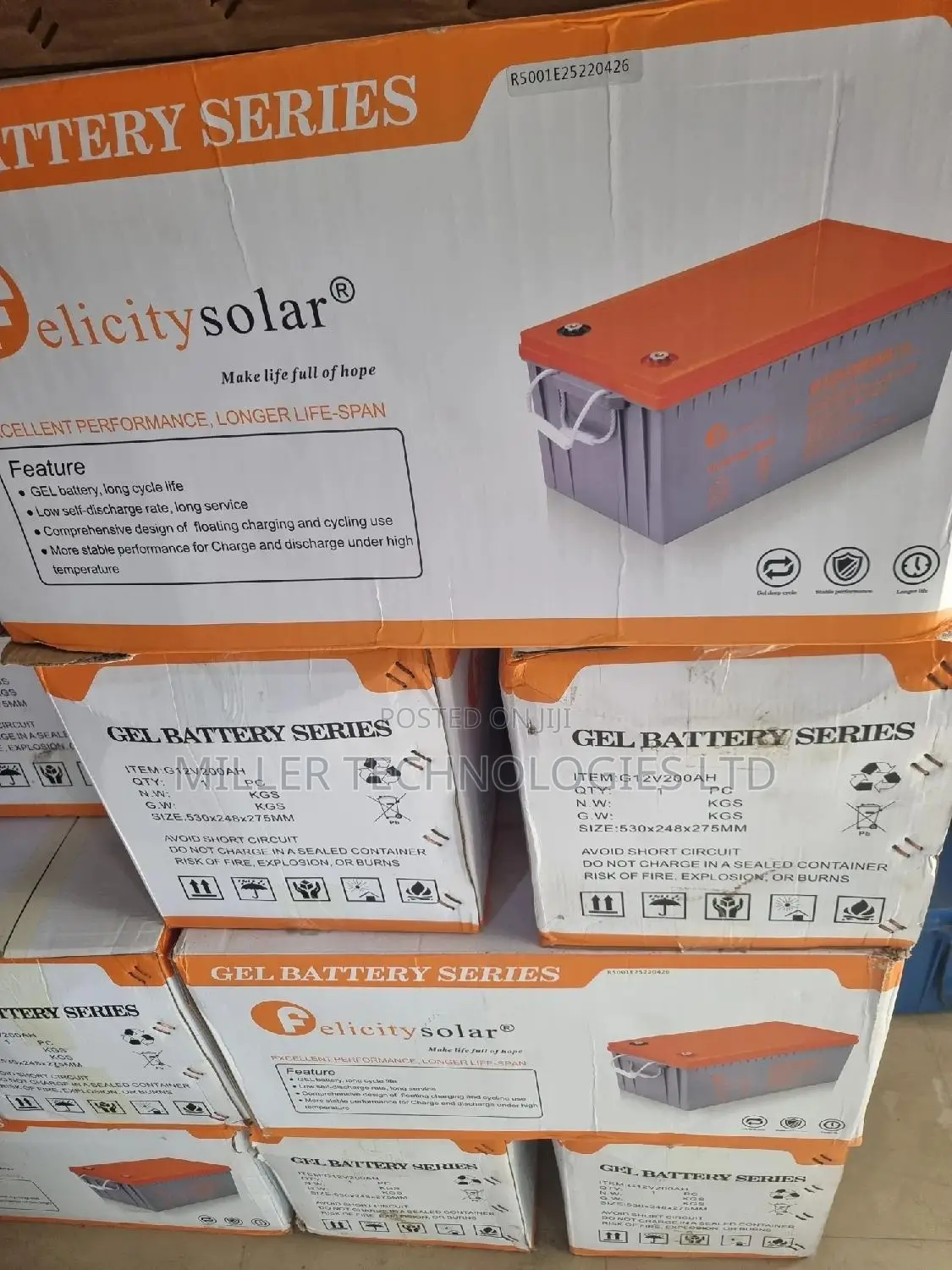 Felicity 200ah Dry Cell Gel Battery