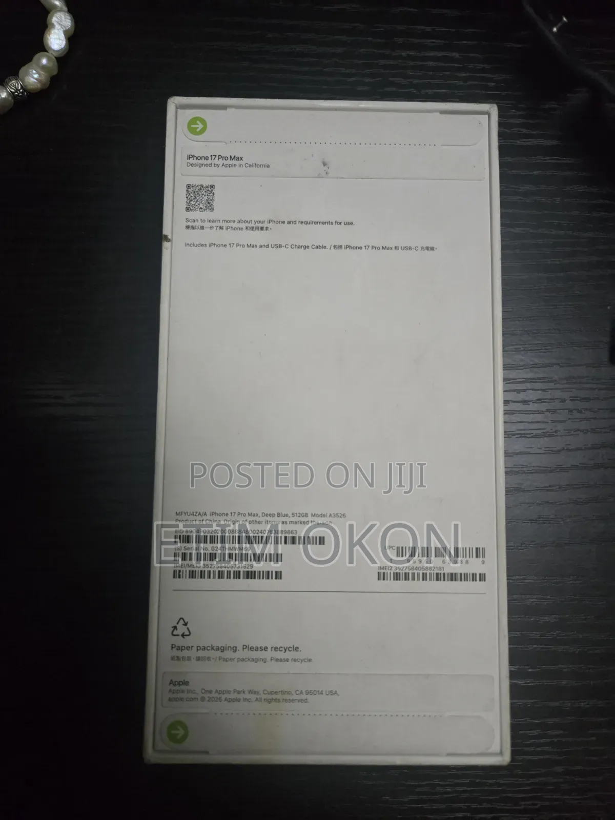 New Apple iPhone 17 Pro Max 512 GB Blue
