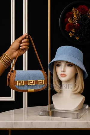 Top Notch Quality Denim Bag and Cap Combo