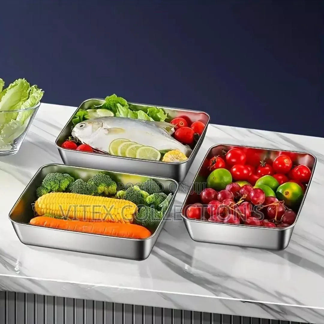 3pcs Stainless Steel Storage Container