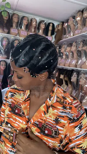 Finger Waves/Layers Cap ( Stones on Request )