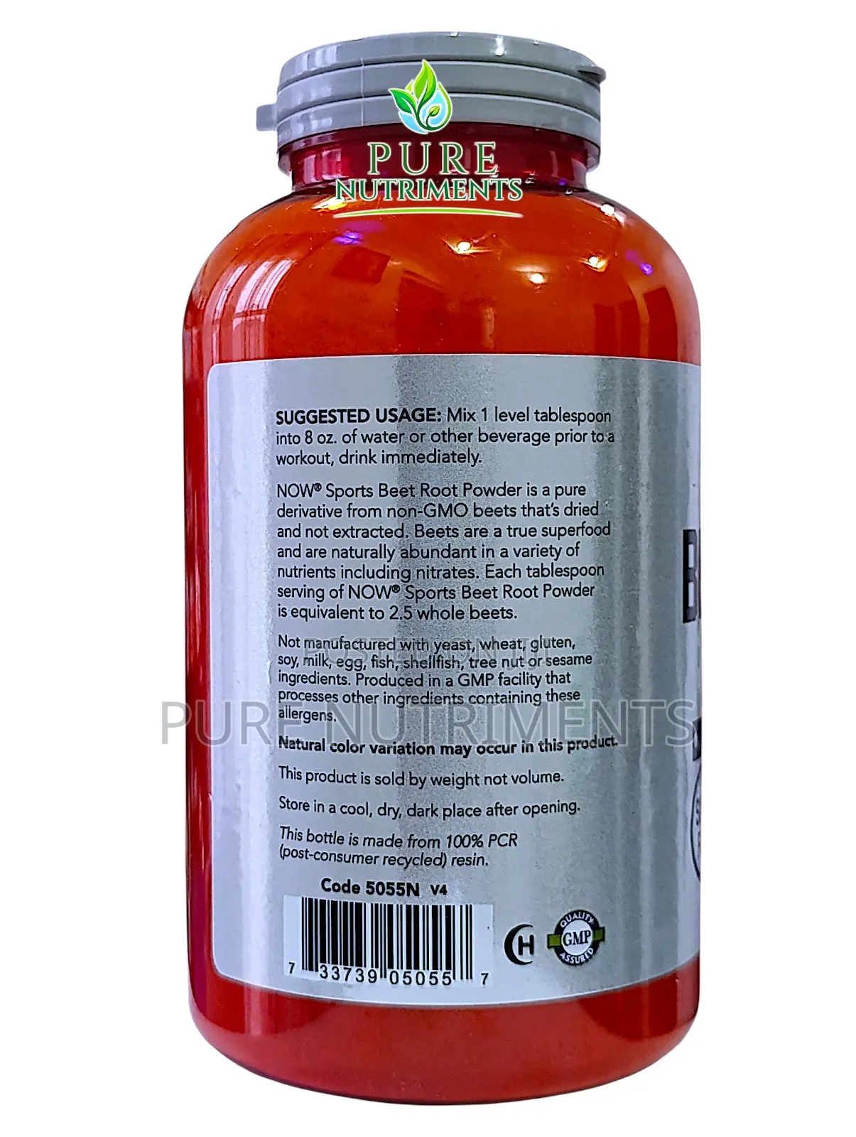 Now Beet Root Powder 9.5g Per Serving for Blood Flow Stamina