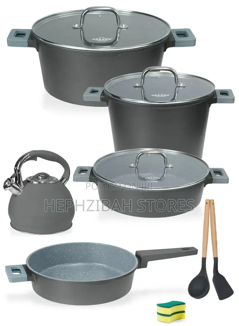 Premium Quality Uakeen 12-Pcsnon-Stick Granite Coating Cookware Set