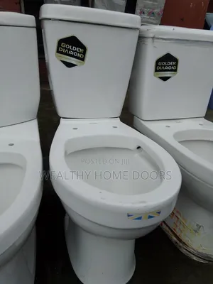 Golden Diamond Milano Toilet Set (White Color)