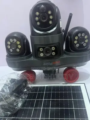 Camerashigh Quality 3lense Rotate V380 Triple Lens PTZ Solar Camera