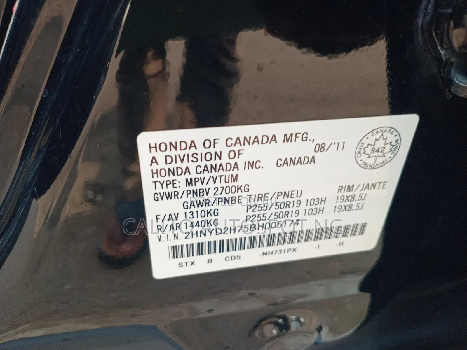 Acura MDX 2011 Black