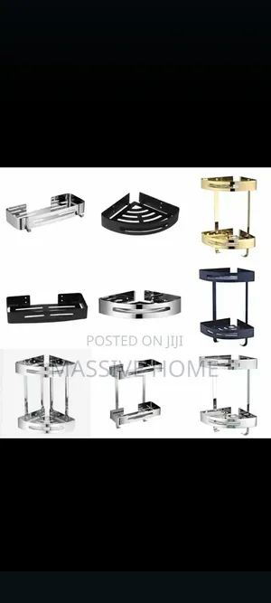 2 Step Corner Shelf Black