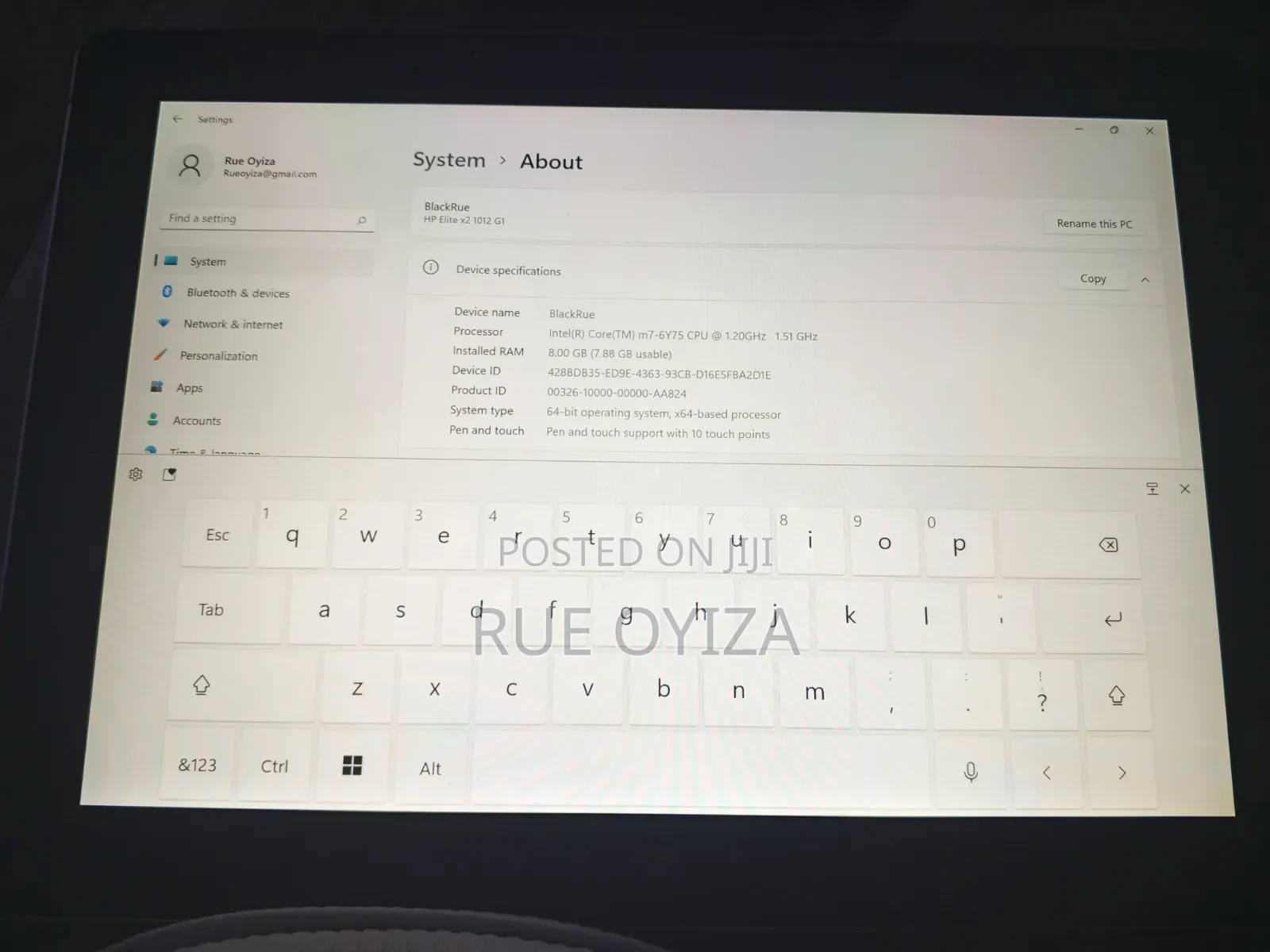 Laptop HP Elite X2 1012 8GB SSD 256GB